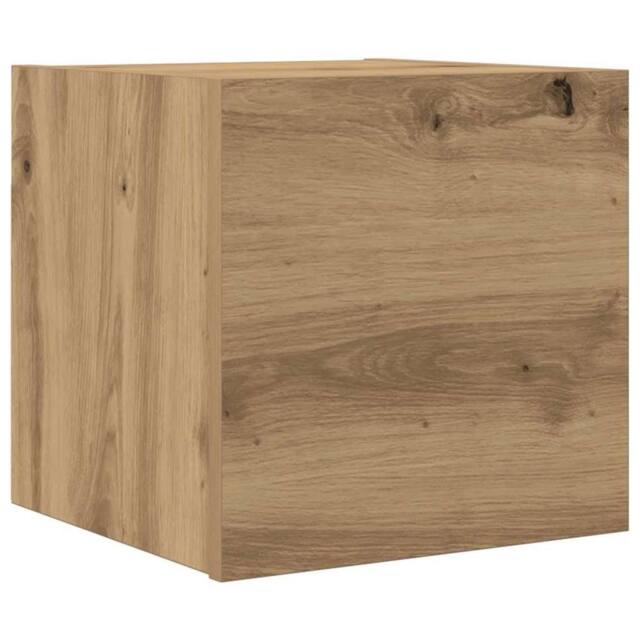 Berkfield Home Wall Mounted TV Cabinet Artisan Oak 30.5x30x30 cm in Brown - image 1