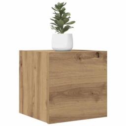 Berkfield Home Wall Mounted TV Cabinet Artisan Oak 30.5x30x30 cm in Brown - thumbnail 2
