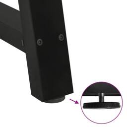 Berkfield Home Coffee Table Legs A-Shaped 2 pcs Black¬†60x(72-73) cm Steel in Black - thumbnail 9