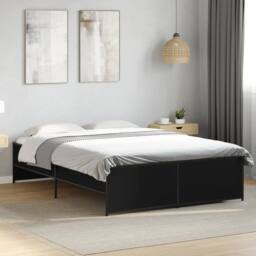 Berkfield Home Durable Bed Frame without Mattress Black 140x190 cm - thumbnail 2
