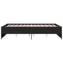 Berkfield Home Durable Bed Frame without Mattress Black 140x190 cm - thumbnail 5