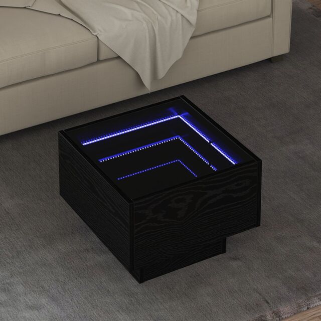 Berkfield Home Side Table Black oak 40 x 40 x 30 cm Engineered wood - image 1