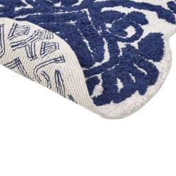Wyld and Coco Blue Cotton Bath Mat 150 x 60 cm - Irregular Shape - Size: 1500mm x 900mm - thumbnail 5