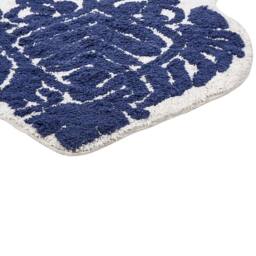 Wyld and Coco Blue Cotton Bath Mat 150 x 60 cm - Irregular Shape - Size: 1500mm x 900mm - thumbnail 6