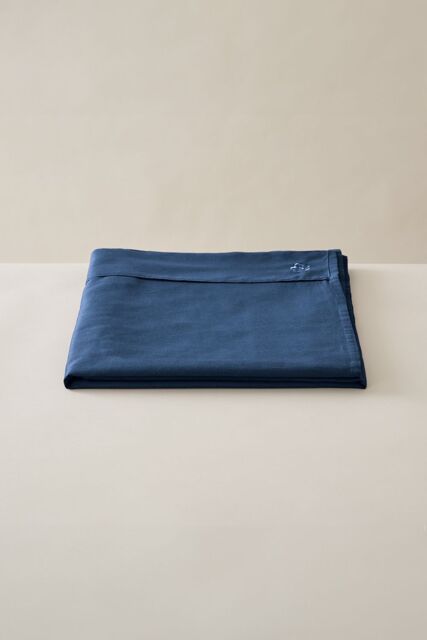 Ted Baker 'TB Plain Dye' Cotton Sateen Flat Sheet in Navy - Size: Double - image 1