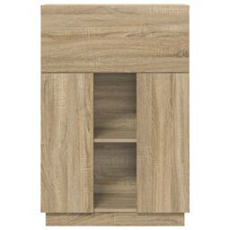 Berkfield Home Sonoma Oak Computer Desk Sonoma oak Particle board Medium in Brown - thumbnail 5
