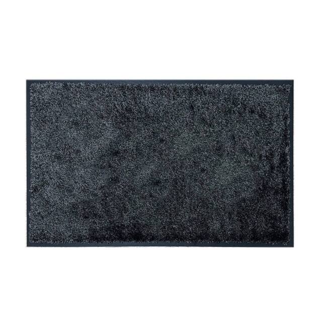 The Rug Shop UK Silver Grey Modern Plain WashaMat in Charcoal - Size: 80 cm x 50 cm - image 1