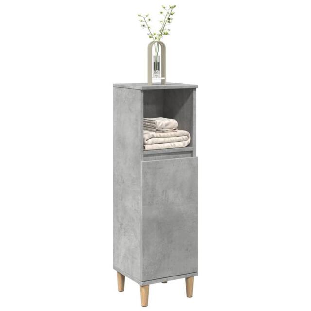 Berkfield Home Durable Bathroom Cabinet Concrete Grey 30x30x100 cm Engineered Wood - Size: 30 x 30 x 100 cm - image 1