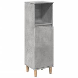 Berkfield Home Durable Bathroom Cabinet Concrete Grey 30x30x100 cm Engineered Wood - Size: 30 x 30 x 100 cm - thumbnail 3