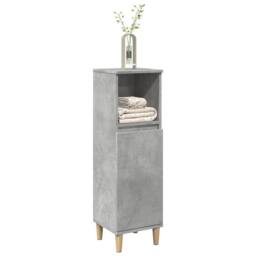 Berkfield Home Durable Bathroom Cabinet Concrete Grey 30x30x100 cm Engineered Wood - Size: 30 x 30 x 100 cm