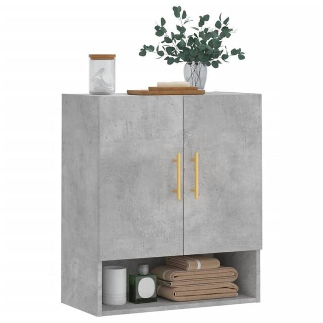 Berkfield Home Wall Cabinet Concrete Grey 60x31x70 cm Engineered Wood - Size: 60 x 31 x 70 cm - image 1