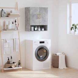 Berkfield Home Wall Cabinet Concrete Grey 60x31x70 cm Engineered Wood - Size: 60 x 31 x 70 cm - thumbnail 2