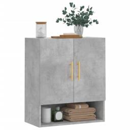 Berkfield Home Wall Cabinet Concrete Grey 60x31x70 cm Engineered Wood - Size: 60 x 31 x 70 cm - thumbnail 1