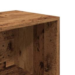 Berkfield Home Shoe Storage Bench Old Wood 105x35x35 cm Engineered Wood in Brown - Size: 105 x 35 x 35 cm - thumbnail 7