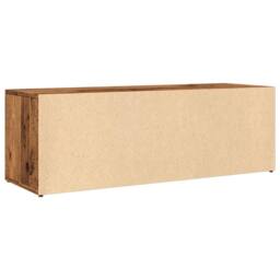 Berkfield Home Shoe Storage Bench Old Wood 105x35x35 cm Engineered Wood in Brown - Size: 105 x 35 x 35 cm - thumbnail 6