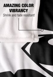 Warner Brothers Batman V Superman Logo Officially Licensed Silky Touch Super Soft Throw Blanket 152 x 127 cm in White - thumbnail 4