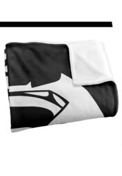 Warner Brothers Batman V Superman Logo Officially Licensed Silky Touch Super Soft Throw Blanket 152 x 127 cm in White - thumbnail 3
