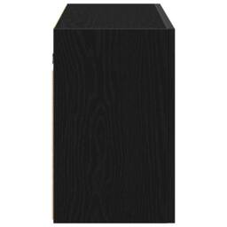 Berkfield Home Decorative Bathroom Wall Cabinet Black 100x25x40 cm Engineered Wood - Size: 100 x 25 x 40 cm - thumbnail 7
