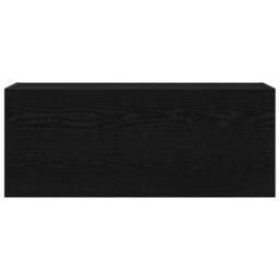 Berkfield Home Decorative Bathroom Wall Cabinet Black 100x25x40 cm Engineered Wood - Size: 100 x 25 x 40 cm - thumbnail 6