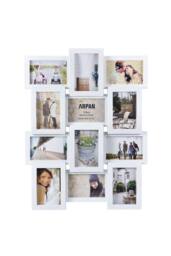 "Arpan Multi Apperture Picture/Photo Frame, Holds 12 x 6"" X4"" Photos in White" - thumbnail 1