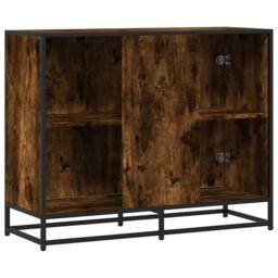 Berkfield Home Sideboard Smoked Oak 94x35x76 cm Engineered Wood in Brown - Size: 94 x 35 x 76 cm - thumbnail 6