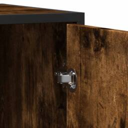 Berkfield Home Sideboard Smoked Oak 94x35x76 cm Engineered Wood in Brown - Size: 94 x 35 x 76 cm - thumbnail 8
