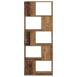 Berkfield Home TV Stand Old wood Engineered wood 60 x 24 x 155 cm TV Stand in Brown - thumbnail 5