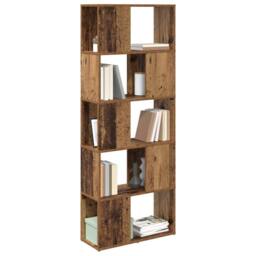 Berkfield Home TV Stand Old wood Engineered wood 60 x 24 x 155 cm TV Stand in Brown - thumbnail 1