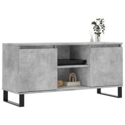 Berkfield Home TV Cabinet Concrete Grey 104x35x50 cm Engineered Wood - Size: 104 x 35 x 50 cm - thumbnail 3
