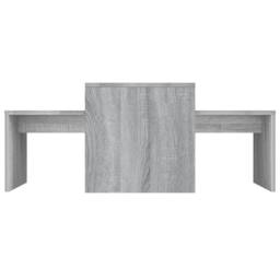 Berkfield Home Modern Coffee Table Set Grey Sonoma 100x48x40 cm Engineered Wood - Size: 100 x 48 x 40 cm - thumbnail 4