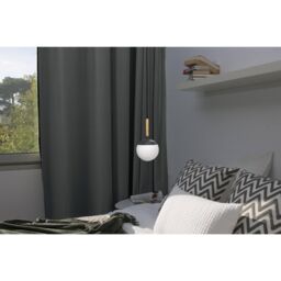 Netlighting Mine 1 Light Globe Ceiling Pendant Wood Dark Grey E27 - thumbnail 2
