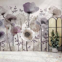 Superfresco Easy Poppy Purple Print To Order 3m x 2.8m Mural - thumbnail 1