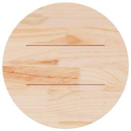 Berkfield Home Table Top Ã˜50x2.5 cm Solid Wood Pine in Natural - Size: 50x2.5 cm - thumbnail 4