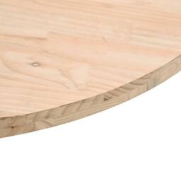 Berkfield Home Table Top Ã˜50x2.5 cm Solid Wood Pine in Natural - Size: 50x2.5 cm - thumbnail 5