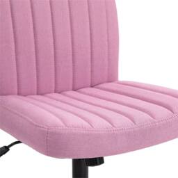 Hinsinc Pink Armless Office Chair Fabric Padded Seat - Size: 0.6m2 - thumbnail 5
