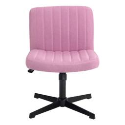 Hinsinc Pink Armless Office Chair Fabric Padded Seat - Size: 0.6m2 - thumbnail 6
