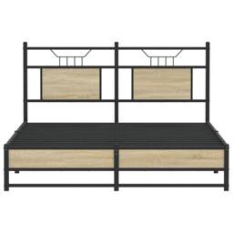 Berkfield Home Decorative Bed Frame without Mattress Sonoma Oak 137x190 cm Engin in Brown - thumbnail 6