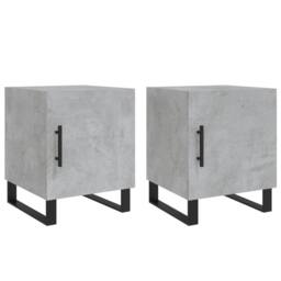 Berkfield Home Modern Bedside Cabinets 2 pcs Concrete Grey 40x40x50 cm Engineere - Size: 40 x 40 x 50 cm - thumbnail 3