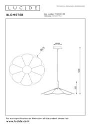 Netlighting Lucide BLOMSTER Pendant Ø 47 cm LED Dim. 1x9W 3000K Green - Essential - thumbnail 3