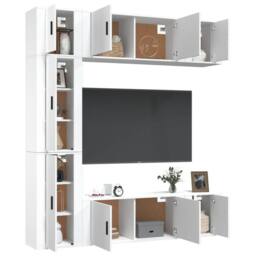 Berkfield Home Classic 7 Piece TV Cabinet Set White Engineered Wood - thumbnail 1