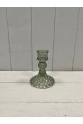 KDMD Vintage Green Glass Candle Holder - Large - thumbnail 2