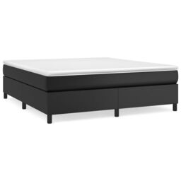 Berkfield Home Bed Frame without Mattress Black Super King Faux Leather (UK/IE/FI/NO only) - thumbnail 2