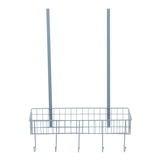 Orsina Efficient Over The Door Grey Finish Hanger Shelf, Smart Over Door Coat Hanger, Sturdy Design Hanging Rack - image 1