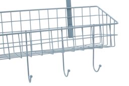 Orsina Efficient Over The Door Grey Finish Hanger Shelf, Smart Over Door Coat Hanger, Sturdy Design Hanging Rack - thumbnail 4