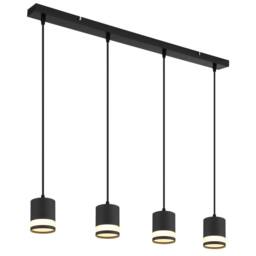 Netlighting Lucero Bar Pendant Ceiling Light Matt Black 4x GX53 3000K - thumbnail 1