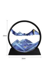 Living and Home Decorative Moving Sand Art Picture in Motion in Blue - thumbnail 8