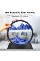 Living and Home Decorative Moving Sand Art Picture in Motion in Blue - thumbnail 4