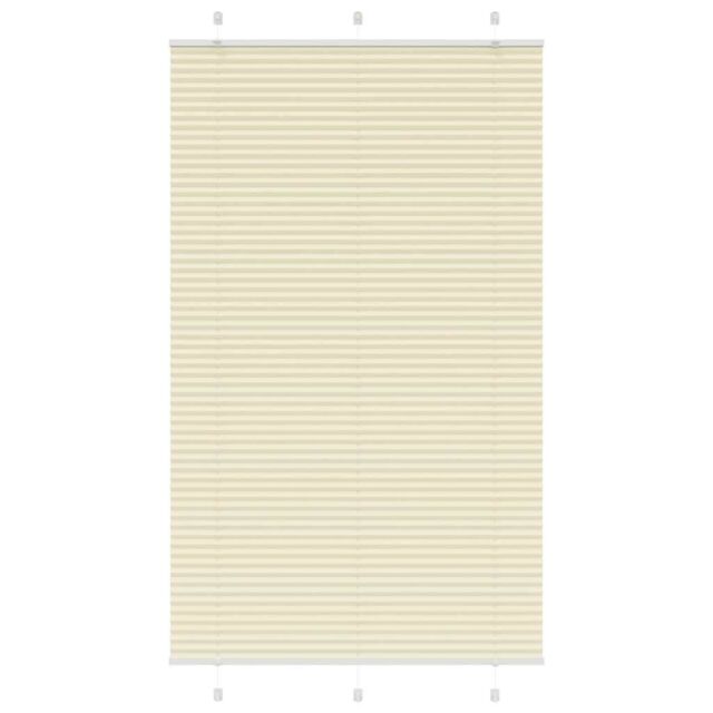 Berkfield Home Pleated Blind Cream 110x200 cm Fabric Width 109.4 cm Polyester - image 1
