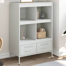 Berkfield Home Highboard White 68x39x101.5 cm Steel - thumbnail 2