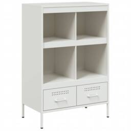 Berkfield Home Highboard White 68x39x101.5 cm Steel - thumbnail 1